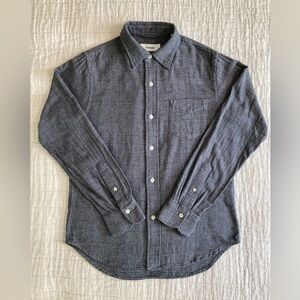 Buck Mason Grey Pacific Twill One Pocket Shirt - Small